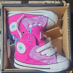 Converse Kids' Vibrant Pink and Purple Sneakers